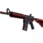 Сувенирный M4A4 | Пиксельный камуфляж «Красный»